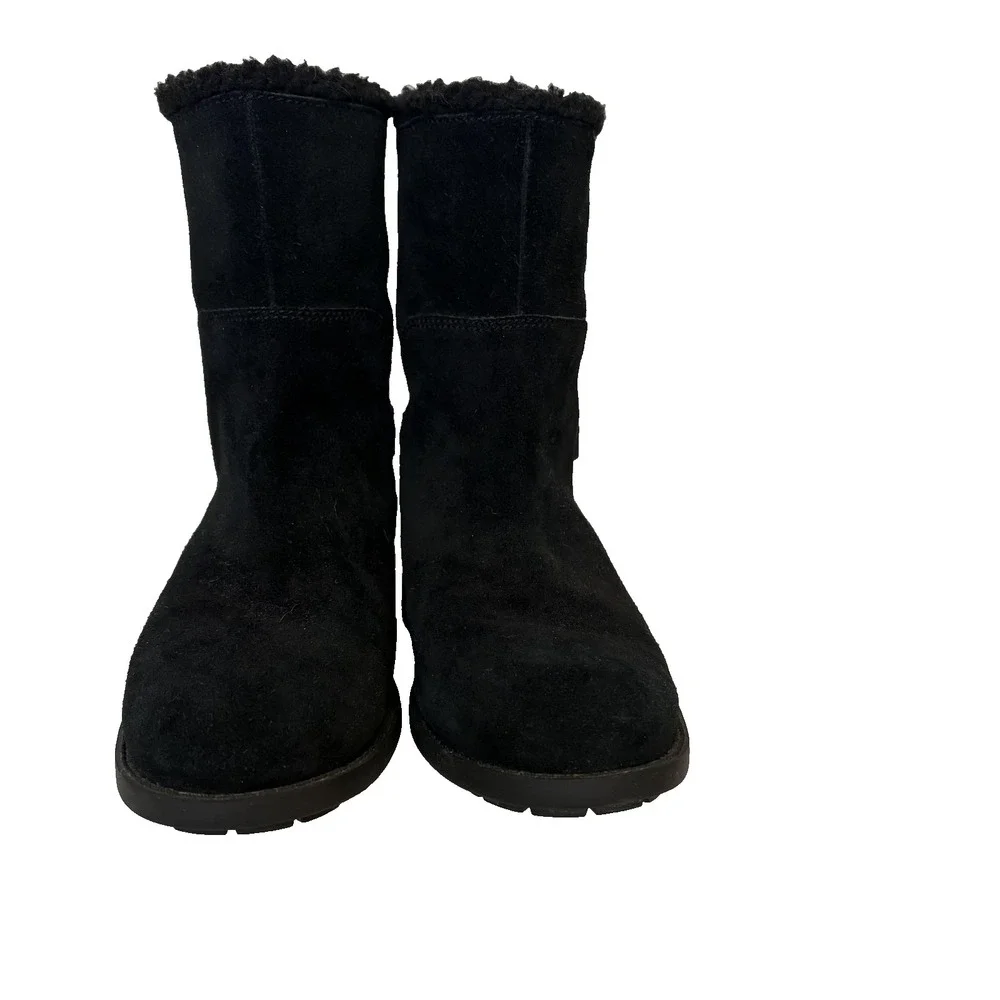 Cole Haan Boots‎ Womens Size 7 Black Suede Waterproof Faux Fur Lined W15745